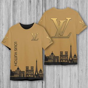 Louis Vuitton Luxury Brand Inspired 3D Personalized Customized 3D T-Shirt 078