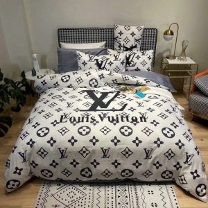 LV Type Bedding Sets Duvet Cover LV Bedroom Sets Luxury Brand Bedding 102