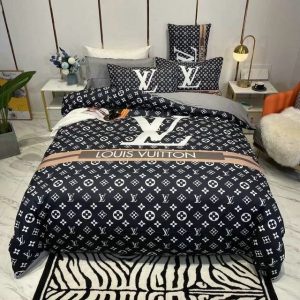 LV Type Bedding Sets Duvet Cover LV Bedroom Sets Luxury Brand Bedding 107