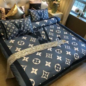 LV Type Bedding Sets Duvet Cover LV Bedroom Sets Luxury Brand Bedding 109
