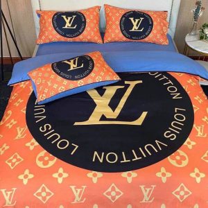 LV Type Bedding Sets Duvet Cover LV Bedroom Sets Luxury Brand Bedding 111