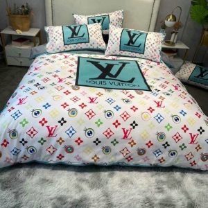 LV Type Bedding Sets Duvet Cover LV Bedroom Sets Luxury Brand Bedding 113