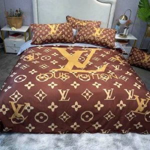 LV Type Bedding Sets Duvet Cover LV Bedroom Sets Luxury Brand Bedding 114