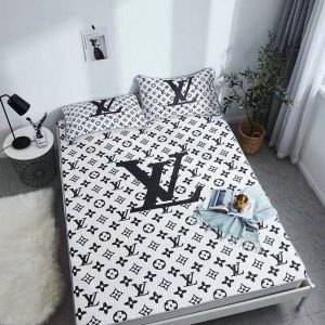 LV Type Bedding Sets Duvet Cover LV Bedroom Sets Luxury Brand Bedding 117