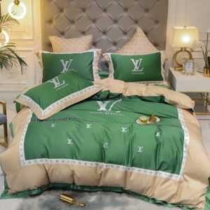 LV Type Bedding Sets Duvet Cover LV Bedroom Sets Luxury Brand Bedding 118