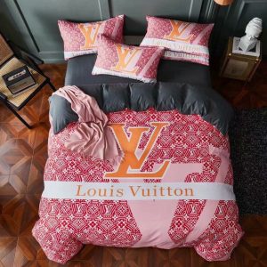 LV Type Bedding Sets Duvet Cover LV Bedroom Sets Luxury Brand Bedding 122