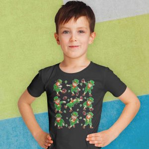 Leprechaun Football Player St Patricks Day Clover Boys Kids T-Shirt
