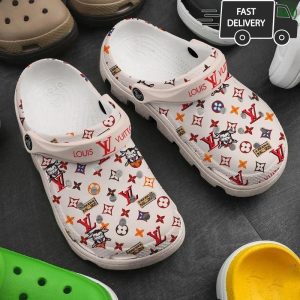 Limited Cute Cow Cartoon LV Louis Vuitton Crocs 002