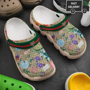 Limited Louis Vuitton Tiger Colorful Flowers LV Crocs 008