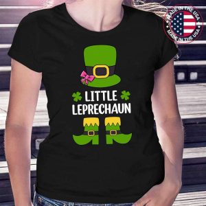 Little Leprechaun With Pink Bow For Girls St Patricks Day T-Shirt