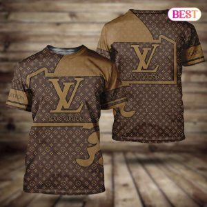 Louis Vuitton Basic Brown Luxury Brand 3D T-Shirt 051