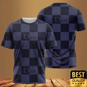 Louis Vuitton Black Dark Blue Checkered US T-Shirt 093