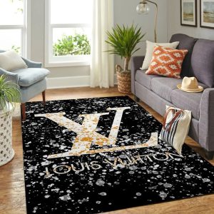 Louis Vuitton Black Luxury Living Room Carpet 020