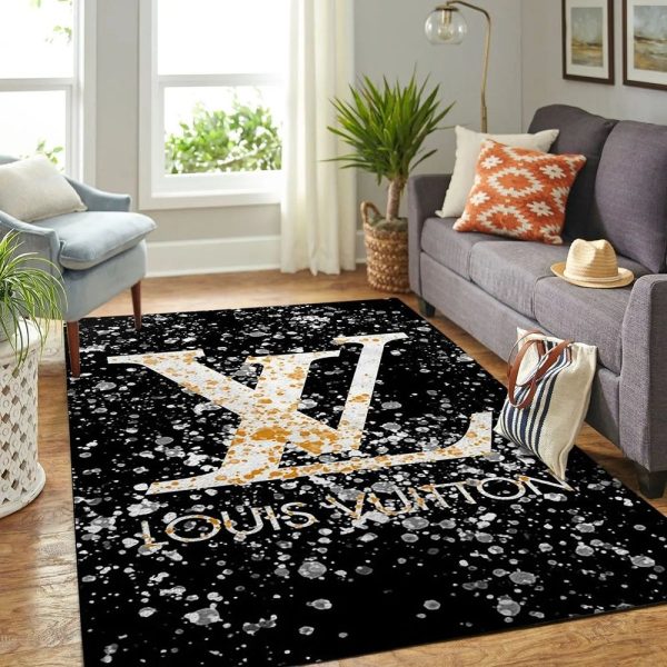 Louis Vuitton Black Luxury Living Room Carpet 020