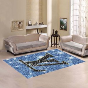 Louis Vuitton Blue Diamond Living Room Carpet 023