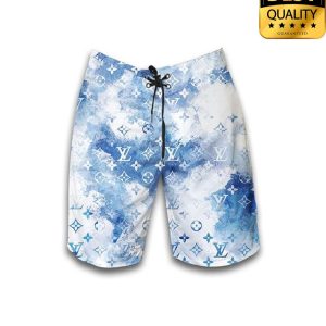 Louis Vuitton Blue Sky Cloudy Flip Flops Hawaiian Shirt And Shorts 008 3