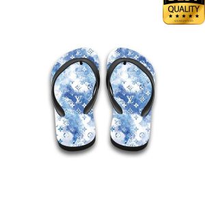 Louis Vuitton Blue Sky Cloudy Flip Flops Hawaiian Shirt And Shorts 008 4