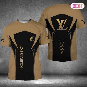 Louis Vuitton Brown Mix Black 3D T-Shirt 038