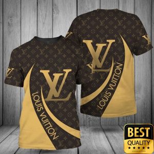Louis Vuitton Brown With Yellow Curves US T-Shirt 103