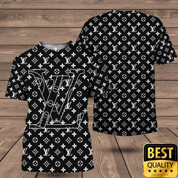 Louis Vuitton Center Logo Black White US T-Shirt 104