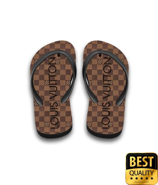 Louis Vuitton Checkerboard Flip Flop And Hawaiian Shirt Shorts 020