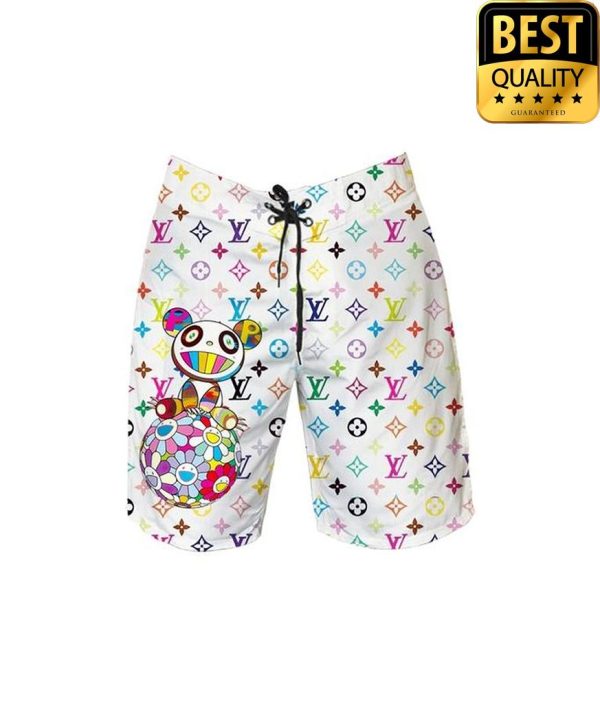 Louis Vuitton Colorful Panda Flip Flops Hawaiian Shirt And Shorts 018