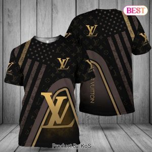 LV Combination Textures 3D T-Shirt