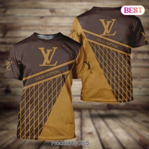 Louis Vuitton Diagonal Plaid 3D T-Shirt 031