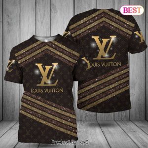 Louis Vuitton Glitter Plaid 3D T-Shirt 030