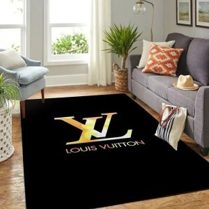 Louis Vuitton Golden Logo Living Room Carpet 039