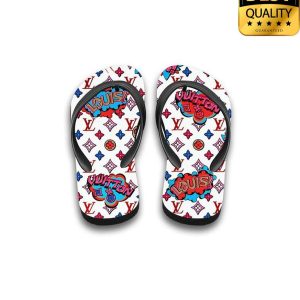 Louis Vuitton Graffiti Clouds Flip Flops And Hawaii Shirt Shorts 025 4