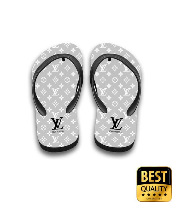 Louis Vuitton Gray Monogram Flip Flops Hawaiian Shirt And Shorts 027