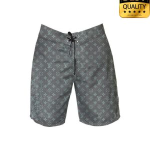 Louis Vuitton Grey Flip Flops And Combo Hawaii Shirt Shorts 029 3