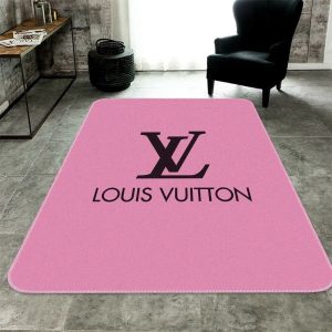 Louis Vuitton Light Pink Fashion Living Room Carpet 045