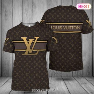Louis Vuitton Logo Basic Horizontal Line 3D T-Shirt 061