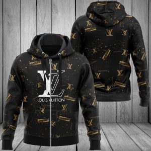 Louis Vuitton Logo Pattern Luxury 3D Hoodie Limited Edition 038