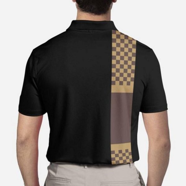 Louis Vuitton Luxury Black 3D Polo Shirt 016