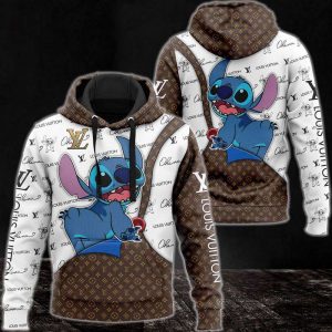 Louis Vuitton Luxury Brand 3D Hoodie And Pants Pod Design 027