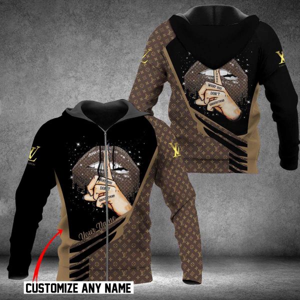 Louis Vuitton Luxury Brand Printing 3D Pattern Hoodie POD Design 064