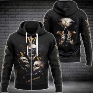 Louis Vuitton Luxury Brand Skull 3D Hoodie Limited Edition 056