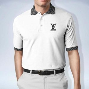 Louis Vuitton Luxury Brand White Polo Shirt 029