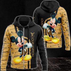 Louis Vuitton Mickey Cartoon Luxury 3D Hoodie POD Design 029