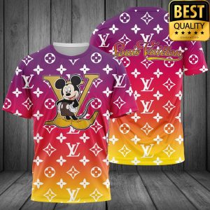 Louis Vuitton Mickey mouse pink faded Fashion T Shirt Hoodie and Pants 4