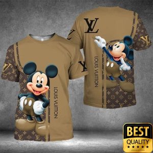 Louis Vuitton Milky Brown Mickey Mouse US T-Shirt 115