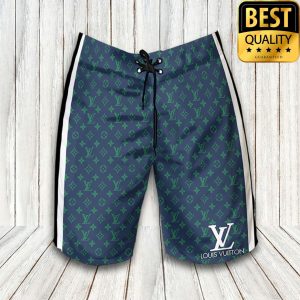 Louis Vuitton Navy Hawaiian Shirt Shorts Flipflops 042 3