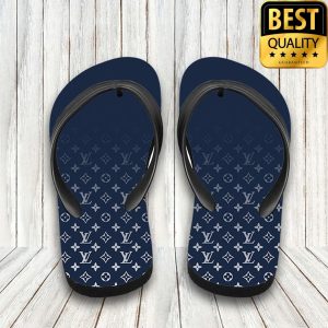 Louis Vuitton Navy Shade Hawaiian Shirt Shorts Flipflops 043 4