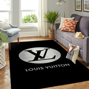 Louis Vuitton Old Silver & Black Living Room Carpet 057