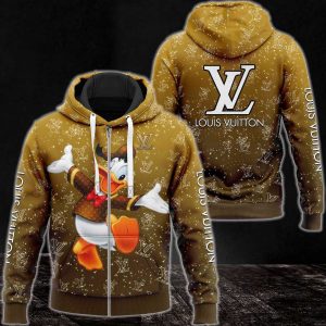Louis Vuitton Ombre Gold Luxury 3D Hoodie Limited Edition 033