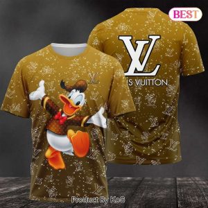 LV Ombre Gold Luxury Brand 3D T-Shirt Limited Edition 036