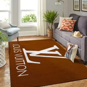 Louis Vuitton Orange-Red & White Living Room Carpet 061